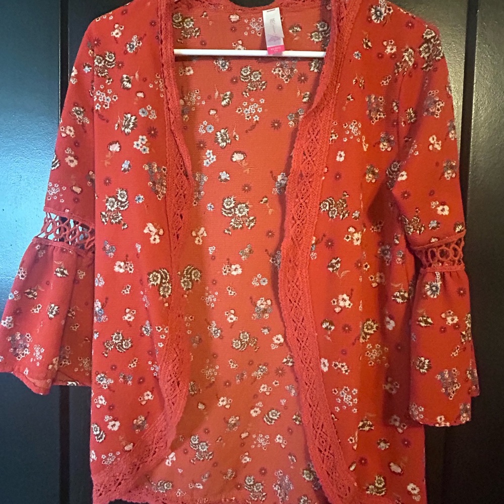 Floral Red Women's Top